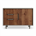 Wooden storage cabinet with two drawers and a door 80 x 40 x 70cm