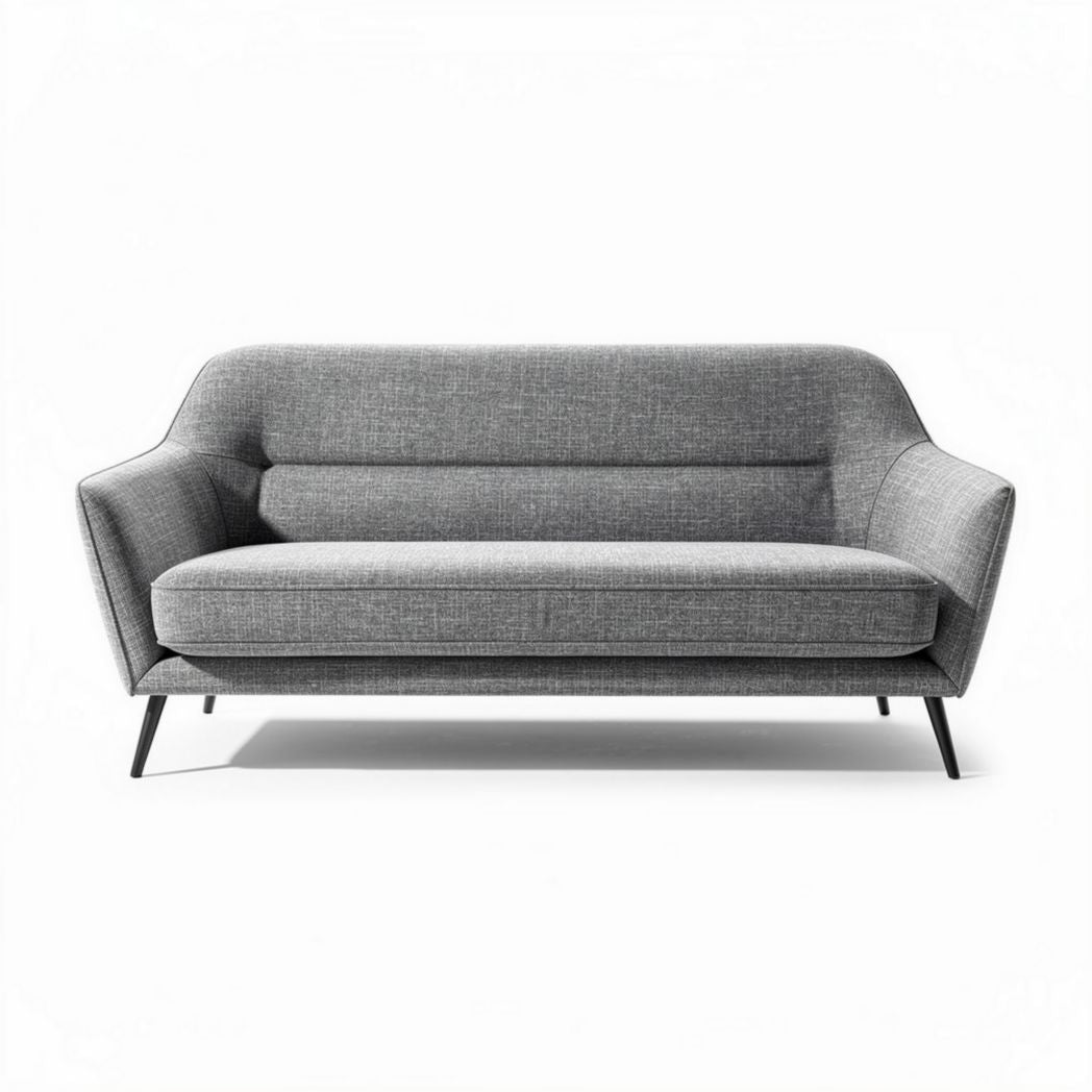 Gray fabric sofa with modern design suitable for living room 180 x 80 x 85cm
